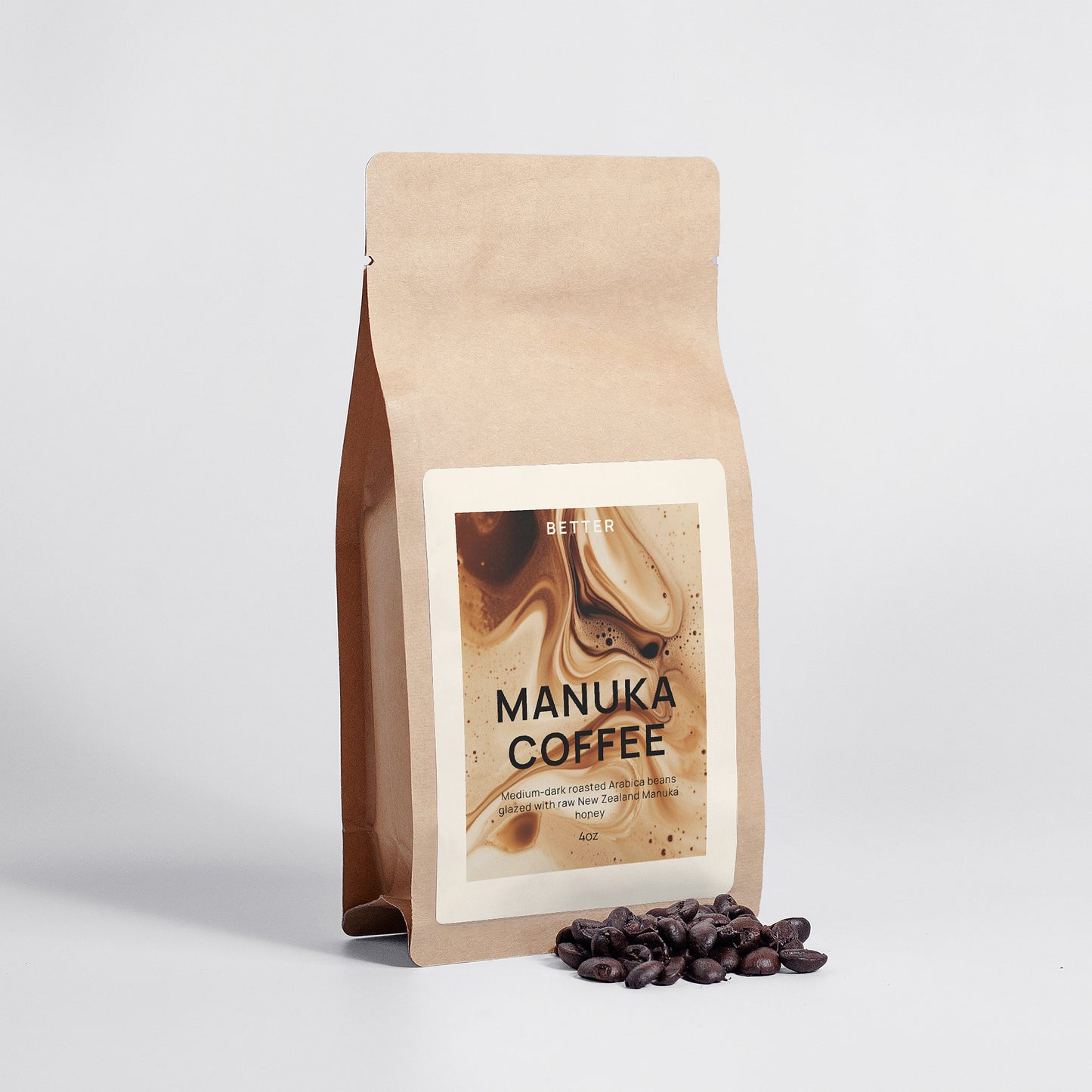 BETTER Manuka Honey Coffee Beans - 4oz