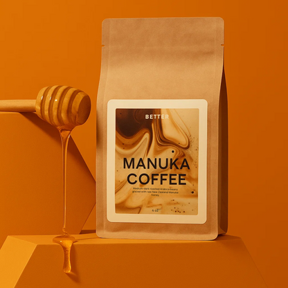 BETTER Manuka Honey Coffee Beans - 4oz